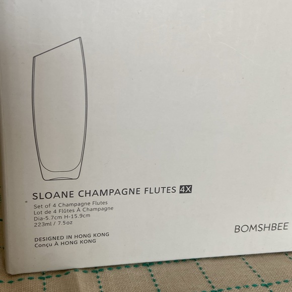 4 Champagne Flutes Glass - Picture 3 of 4